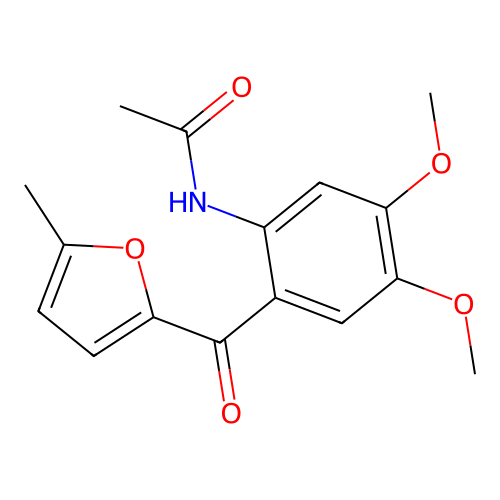 N-(4,5-Dimethoxy-2-(5-methylfuran-2-carbonyl)phenyl)acetamide structure