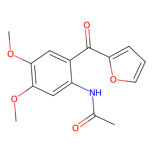 N-[2-(Furan-2-carbonyl)-4,5-dimethoxy-phenyl]-acetamide structure