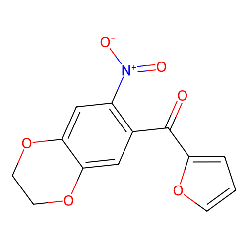 Furan-2-yl(7-nitro-2,3-dihydrobenzo[b][1,4]dioxin-6-yl)methanone structure
