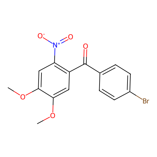(4-Bromophenyl)(4,5-dimethoxy-2-nitrophenyl)methanone structure