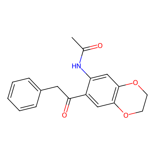N-(7-(2-Phenylacetyl)-2,3-dihydrobenzo[b][1,4]dioxin-6-yl)acetamide structure