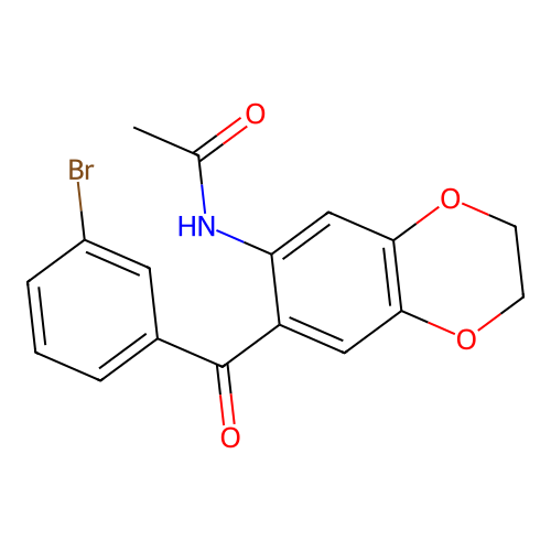 N-(7-(3-Bromobenzoyl)-2,3-dihydrobenzo[b][1,4]dioxin-6-yl)acetamide structure