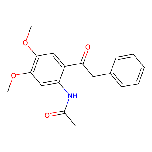 N-(4,5-Dimethoxy-2-phenylacetyl-phenyl)-acetamide structure