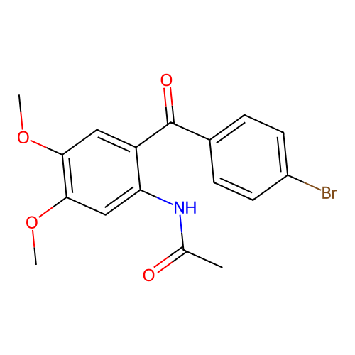 N-(2-(4-Bromobenzoyl)-4,5-dimethoxyphenyl)acetamide structure