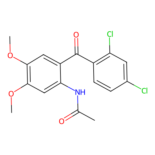 N-(2-(2,4-Dichlorobenzoyl)-4,5-dimethoxyphenyl)acetamide structure