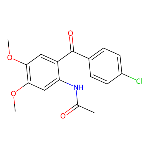 N-[2-(4-Chloro-benzoyl)-4,5-dimethoxy-phenyl]-acetamide structure