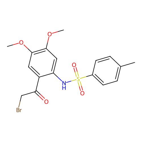 N-(2-(2-Bromoacetyl)-4,5-dimethoxyphenyl)-4-methylbenzenesulfonamide structure