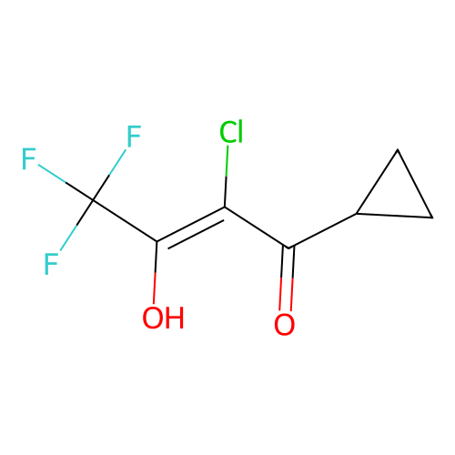 2-Chloro-1-cyclopropyl-4,4,4-trifluoro-3-hydroxy-but-2-en-1-one structure