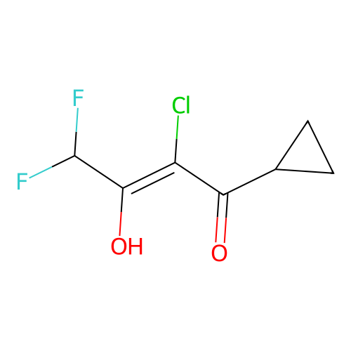 2-Chloro-1-cyclopropyl-4,4-difluoro-3-hydroxy-but-2-en-1-one structure