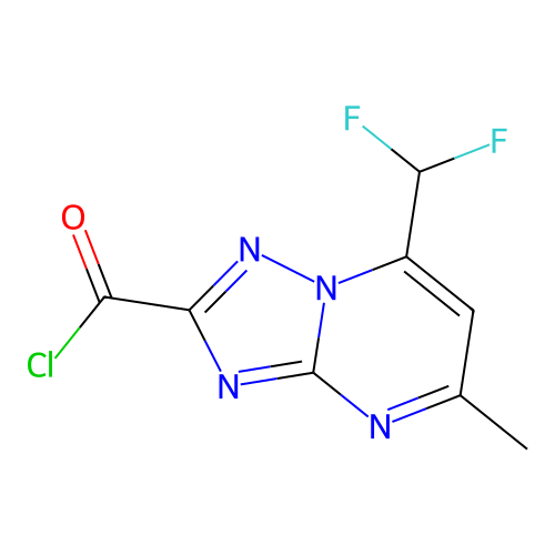 7-(Difluoromethyl)-5-methyl-[1,2,4]triazolo[1,5-a]pyrimidine-2-carbonyl chloride structure