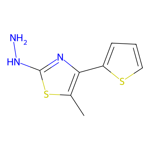 (5-Methyl-4-thiophen-2-yl-thiazol-2-yl)-hydrazine structure