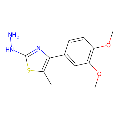 [4-(3,4-Dimethoxy-phenyl)-5-methyl-thiazol-2-yl]-hydrazine structure