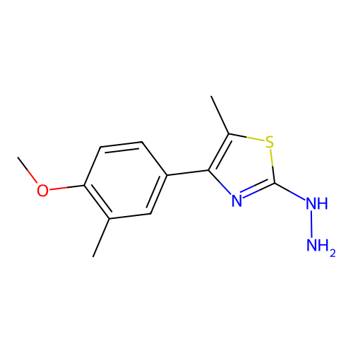 [4-(4-Methoxy-3-methylphenyl)-5-methyl-1,3-thiazol-2-yl]hydrazine structure