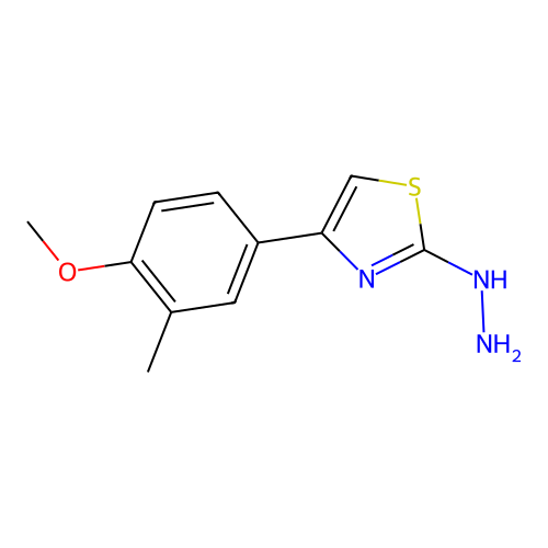 2-Hydrazinyl-4-(4-methoxy-3-methylphenyl)thiazole structure