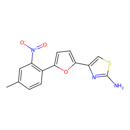 4-(5-(4-Methyl-2-nitrophenyl)furan-2-yl)thiazol-2-amine structure