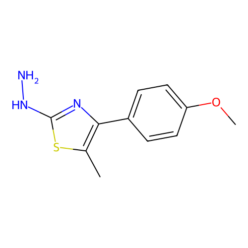 2-Hydrazinyl-4-(4-methoxyphenyl)-5-methylthiazole structure