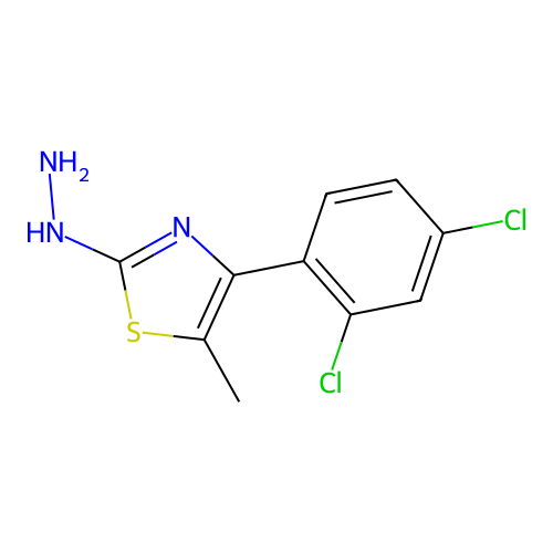 [4-(2,4-Dichlorophenyl)-5-methyl-1,3-thiazol-2-yl]hydrazine structure