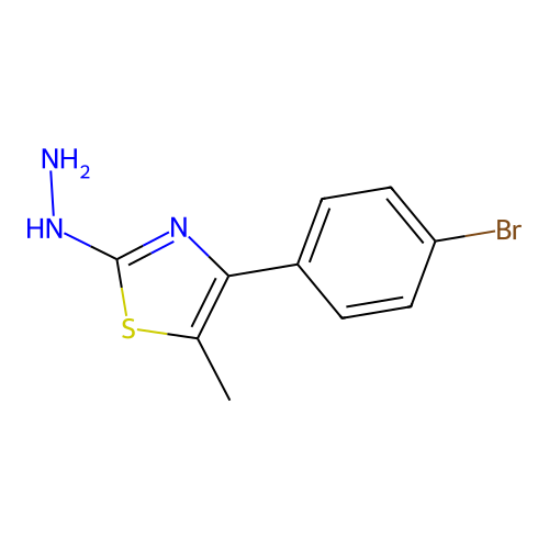 4-(4-bromophenyl)-2-hydrazinyl-5-methylThiazole structure