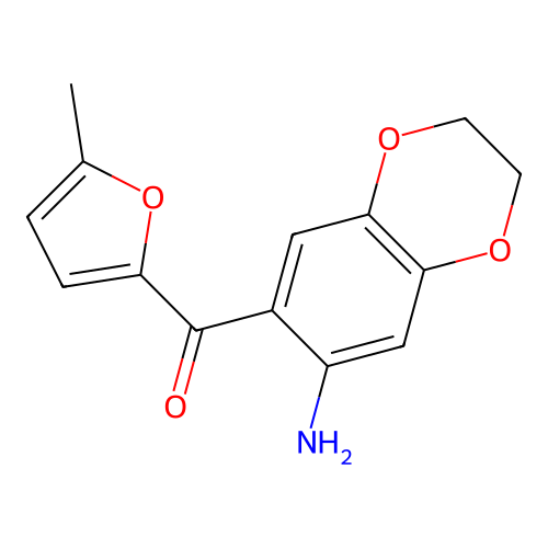 (7-Amino-2,3-dihydrobenzo[b][1,4]dioxin-6-yl)(5-methylfuran-2-yl)methanone structure