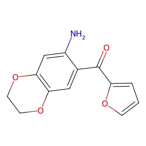 (7-Amino-2,3-dihydrobenzo[b][1,4]dioxin-6-yl)(furan-2-yl)methanone structure