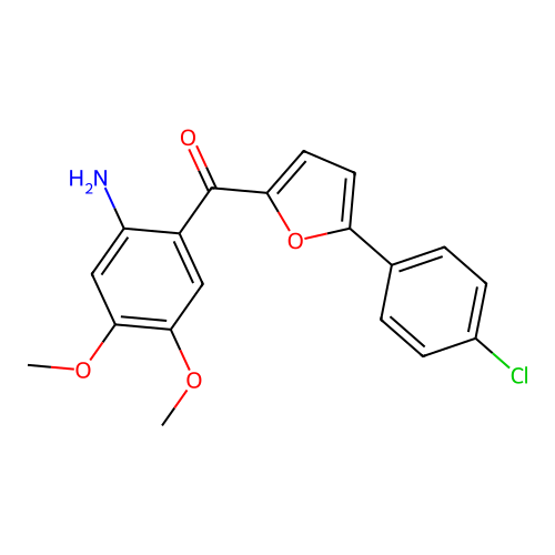 (2-Amino-4,5-dimethoxyphenyl)(5-(4-chlorophenyl)furan-2-yl)methanone structure