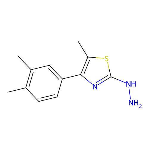 4-(3,4-Dimethylphenyl)-2-hydrazinyl-5-methylthiazole structure