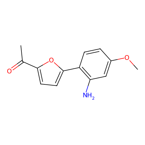 1-(5-(2-Amino-4-methoxyphenyl)furan-2-yl)ethanone structure