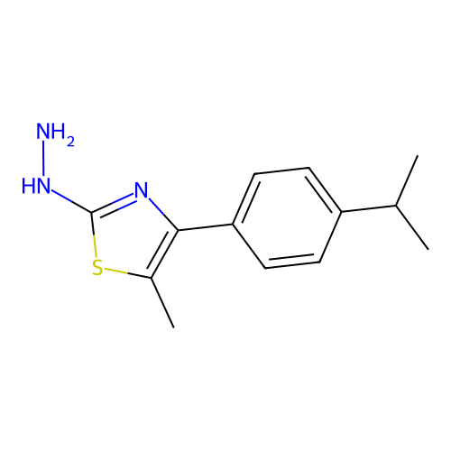 [5-Methyl-4-(4-propan-2-ylphenyl)-1,3-thiazol-2-yl]hydrazine structure