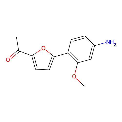 1-[5-(4-Amino-2-methoxy-phenyl)-furan-2-yl]-ethanone structure