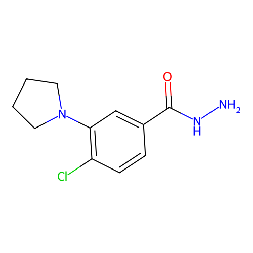 4-Chloro-3-(pyrrolidin-1-yl)benzohydrazide structure
