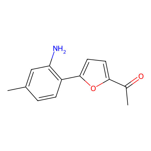 1-(5-(2-Amino-4-methylphenyl)furan-2-yl)ethanone structure