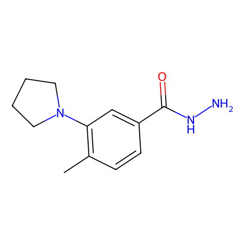 4-Methyl-3-(pyrrolidin-1-yl)benzohydrazide structure