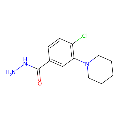 4-Chloro-3-(piperidin-1-yl)benzohydrazide structure