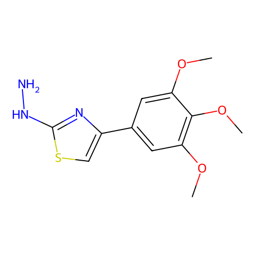 2-Hydrazinyl-4-(3,4,5-trimethoxyphenyl)thiazole structure