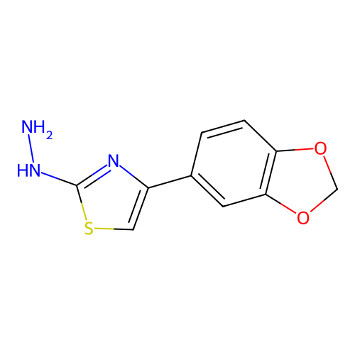 (4-Benzo[1,3]dioxol-5-ylthiazol-2-yl)hydrazine structure