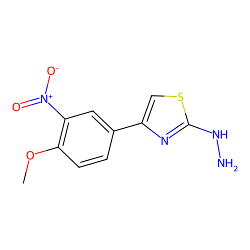 2-Hydrazinyl-4-(4-methoxy-3-nitrophenyl)thiazole structure