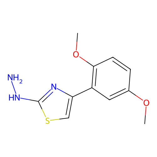 4-(2,5-Dimethoxyphenyl)-2-hydrazinylthiazole structure