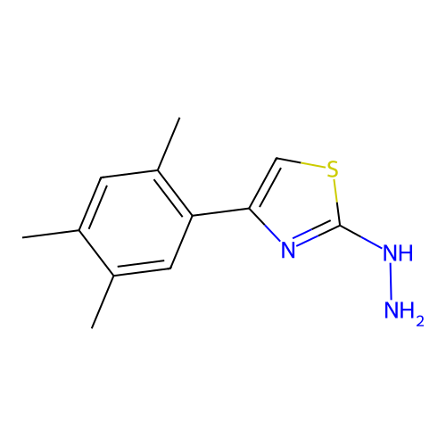 2-Hydrazinyl-4-(2,4,5-trimethylphenyl)thiazole structure