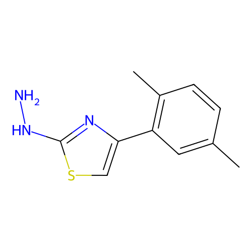 4-(2,5-Dimethylphenyl)-2-hydrazinylthiazole structure