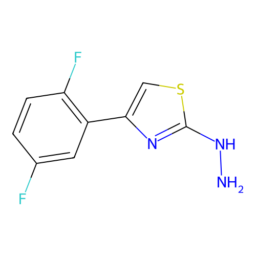 4-(2,5-Difluorophenyl)-2-hydrazinylthiazole structure