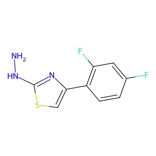 4-(2,4-Difluorophenyl)-2-hydrazinylthiazole structure