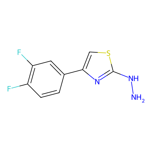 4-(3,4-Difluorophenyl)-2-hydrazinylthiazole structure