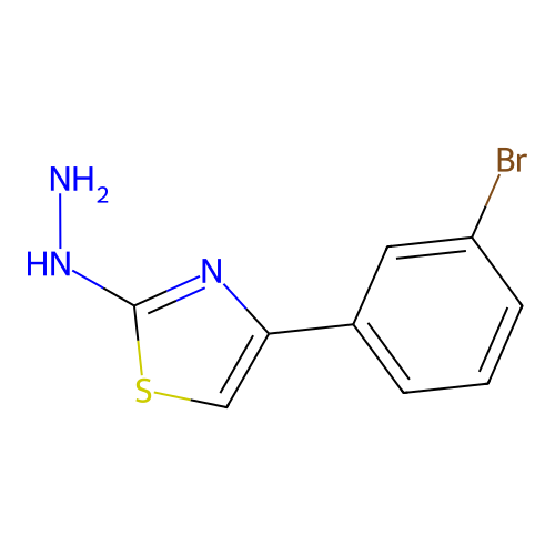 4-(3-Bromophenyl)-2-hydrazinylthiazole structure