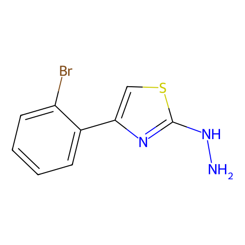 4-(2-Bromophenyl)-2-hydrazinylthiazole structure