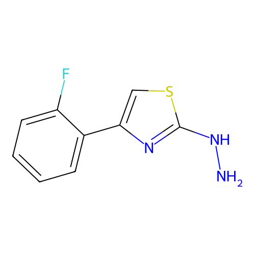 4-(2-Fluorophenyl)-2-hydrazinylthiazole structure