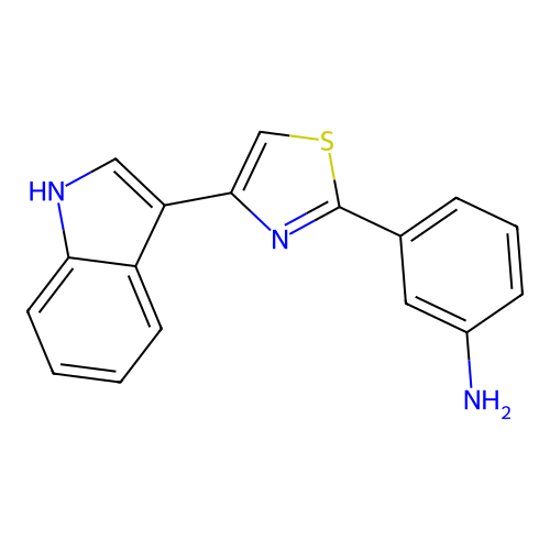 3-(4-(1H-Indol-3-yl)thiazol-2-yl)aniline structure
