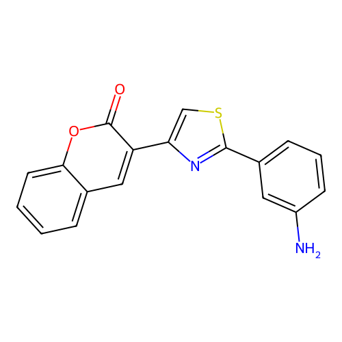 3-(2-(3-Aminophenyl)thiazol-4-yl)-2H-chromen-2-one structure