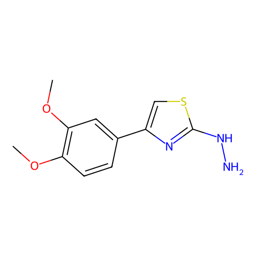4-(3,4-Dimethoxyphenyl)-2-hydrazinylthiazole structure