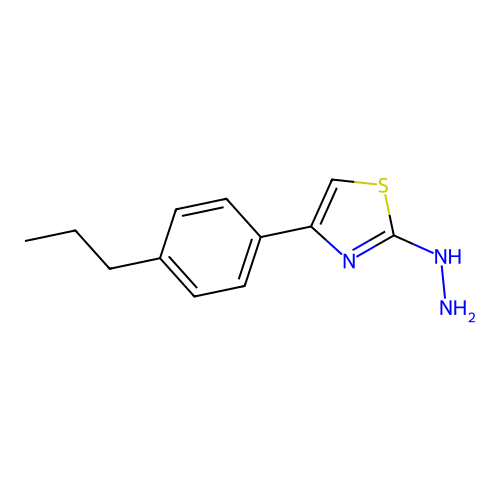 2-Hydrazinyl-4-(4-propylphenyl)thiazole structure