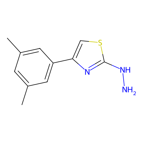 4-(3,5-Dimethylphenyl)-2-hydrazinylthiazole structure